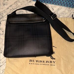 Burberry Black Check Messenger Bag